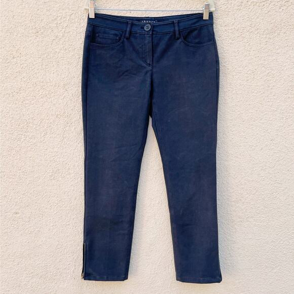 Theory Charcoal Black Zip Ankle Jeans 6 - Picture 1 of 9